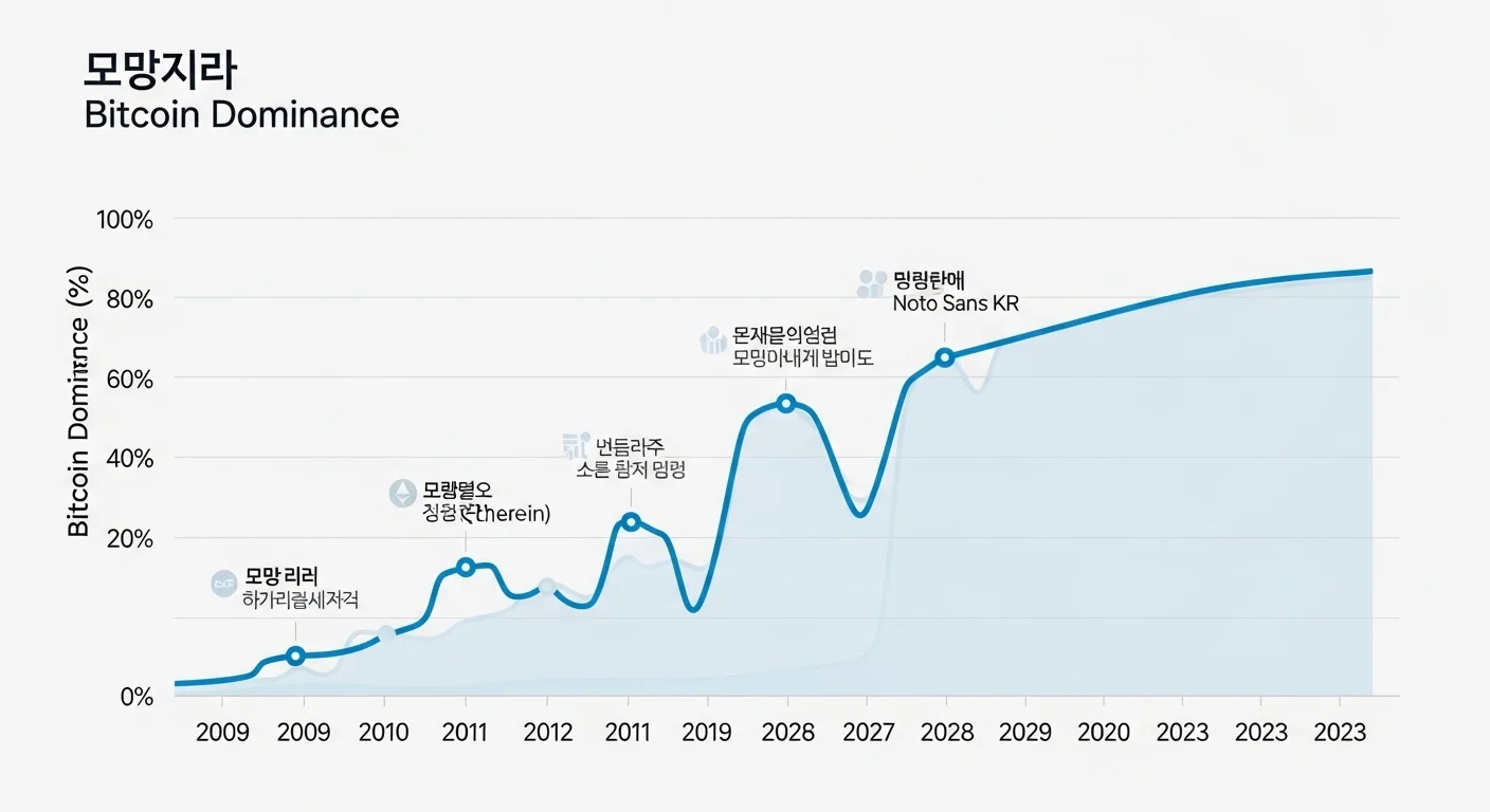 비트코인 도미넌스, 과거에는 어땠을까요? 역사적 흐름