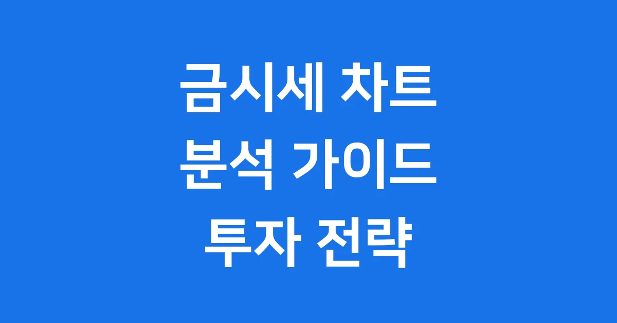 금시세 차트 분석 2026년 투자 전략 가이드
